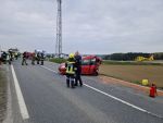 Schadstoffeinsatz und Fahrzeugbergung auf der LB2