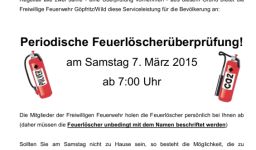 Feuerlöscherüberprüfung 2013